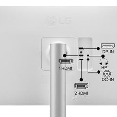 LG 27UP650K-W 27-inch Ultrafine 4K UHD (3840 x 2160) IPS Computer Monitor, 60Hz, 5ms, DisplayHDR 400, Reader Mode, Flicker Safe, HDMI, DisplayPort, Tilt/Height/Pivot Adjustable Stand, White
