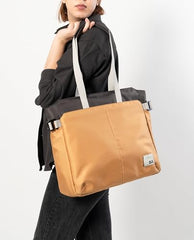 DailyObjects Recycled PET Dual Color Key Tote Bag For Women & Girls | Stylish Ladies Purse for Everyday Essentials | Fits any Laptop Upto 15.6 Inch | Padded Laptop Compartment - (Charcoal-Kelp)