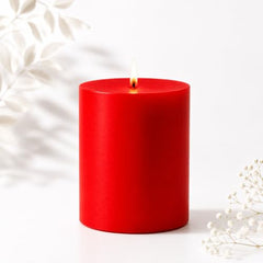 C Lal & Sons Silver Pillar Candle 2x2 Inch | Long Burning Decorative Wax Candle | 20H Burn Time | Unscented Candle for Home Décor, Wedding Decoration, Prayer, Meditation, Festivals & Romantic Ambience