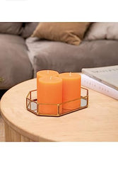 LTYNE Pillar Candle || Size 2 * 2 inch Each || Unscented Pillar Candle || 6 Hours Burning Time || Home Decor || Spa Candle [ Pack of 6 ] (Blue)