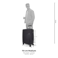 KAMILIANT by American Tourister Savvy|Trolley Bag Set of 3 (55+70+80 cms) for Travel| Hard Case Polypropylene (PP) Suitcase|360° 8-Wheel Spinner Luggage Trolley|Combination Lock|Sea Blue
