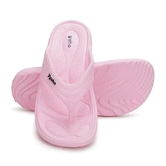Yoho Drizzle Soft Slippers for Women, Mild Acupressure, Lightweight, Anti Skid & Slip, Diabetic Footwear for Woman, Home Wear Bathroom Chappal for ladies | Waterproof Monsoon & Rainy Footwear | Pastel Lavender - UK 5