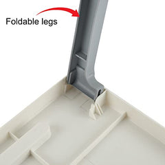 Cello Lappy Study Table, Breakfast Table, Foldable and Portable & Ergonomic, Plastic, White & Grey, 570*370*52, (CLO_LPY_TBL)