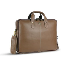 HAMMONDS FLYCATCHER Genuine Leather Office Bag for Men - 15.6 Inch Laptop Bag for Men for Professionals, Business Travelers - Adjustable Straps & Multiple Compartments - 1 Year Warranty - Brown