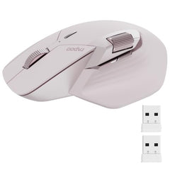 Rapoo MT760L Ergonomic MultiDevice Mouse, Rechargeable, Onboard Memory, Blk