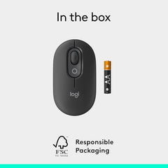 Logitech POP Mouse, Compact and Portable Wireless Bluetooth - Graphite | Compact, Portable, programmable Buttons, Quiet clicks, Easy-Switch for up to 3 Devices, Laptop, Tablet, PC - Rose