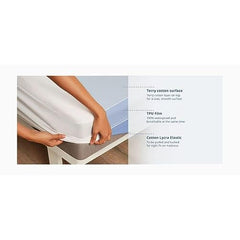 Wakefit 100% Waterproof Premium Terry Cotton Mattress Protector, King - 78x72 inch | Breathable and Hypoallergenic Ultra Soft Fitted Bed Protector, Grey | Fits Mattress Upto 10 inches
