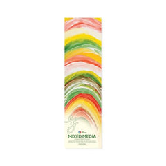 Zen Sangam Bookmark Mixed Media Glued Sketch Pad | 230GSM 100% Cellulose, Hot Pressed | 48 Sheets Size(18x5cm) | Medium Grain | for Pencil, Charcoal, Pastel, Wax, Acrylic, Gouache, Light Watercolor