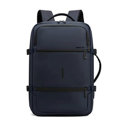 Wesley Luxur 45 Ltrs Overnighter Expandable Travel Laptop Backpack, Flight Cabin Approved Carry On with 16 inch Laptop Compartment, Anti Theft feature business/Travel/Weekender/college Charcoal Black