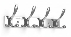 JAGGER JAG334 Wall Mounted Stainless Steel Wall Hooks for Hanging Cloth/Towel Hangers/Door Hangers/Hook Rail/Bthroom Hanger [ Combo Pack of 2 ] (Black, 6 PIN Hook)