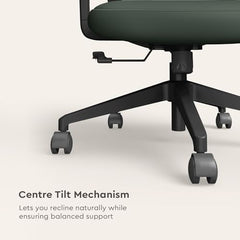 Interio by Godrej Curv Premium Mesh Wide Back Ergonomic Chair | Work from Home/Study Chair | 1-Year Warranty | Height Adjustable Chair | Heavy Duty PP Base | DIY Installation, Black
