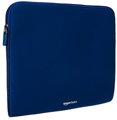 Amazon Basics laptops Sleeve Case Cover Pouch for 13"/33 cm for Men and Women | Slim Profile Neoprene, Soft Puffy Fabric Lining, 360 Protection, Smooth and Premium Zipper (Black)