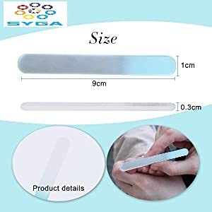 SYGA Baby Nail File, Emery Board Float Glass, Crystal Nail Buffer for Toddlers, Newborns, Infants and Young Children- Perfect for Babies, Newborns, New Moms & Baby Shower Gift-9cm*1cm,Assorted Colour