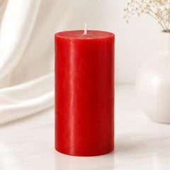 C Lal & Sons Silver Pillar Candle 2x2 Inch | Long Burning Decorative Wax Candle | 20H Burn Time | Unscented Candle for Home Décor, Wedding Decoration, Prayer, Meditation, Festivals & Romantic Ambience