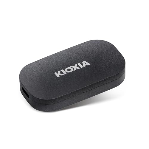 KIOXIA EXCERIA Plus G2 Portable 1TB / Up to 1,050MB/s Read 1000MB/s Write,MIL-STD Drop Tests, 256 AES Encryption, Photographers, Content Creators and Gaming,Smartphone,Mac Compatible External SSD