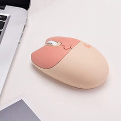 Lomiluskr Cute Cat Wireless Mouse, Lightweight Soundless Mice, 2.4G Wireless Mice, Candy Colors, Kawaii Mouse for Girls and Kids (Purple)