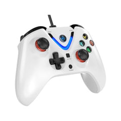 Cosmic Byte ARES Wireless Controller for PC, Hall Effect Joystick & Triggers, Dual Vibration, Backit ABXY Buttons, Turbo, Auto Turbo (White)