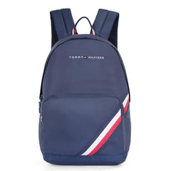 Tommy Hilfiger Unisex Roselle Plus 20L Laptop Backpack - Burgundy & Navy with Trolley Strap - Ideal for College, Work & Travel