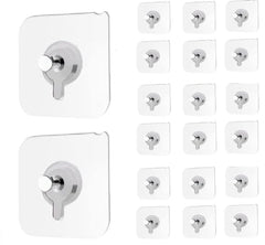 JIALTO Adhesive Hooks, Heavy Duty 5 kg Wall Hooks, Nail-Free Reusable Stainless Steel Sticky Hangers for Multipurpose Kitchen, Bathroom & Home (10 Pcs)