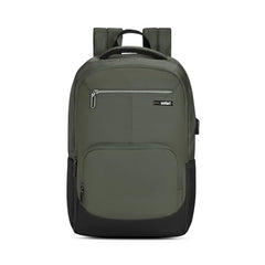 Safari Nex 26L Laptop Backpack Bag for Men and Women, Ideal for Office Use/School/College, 2 Compartment, Rain Cover, Antitheft Pocket, USB Port, Trolley Sleeve & Organizer, Olive