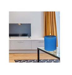 LTYNE Pillar Candle || Size 2 * 2 inch Each || Unscented Pillar Candle || 6 Hours Burning Time || Home Decor || Spa Candle [ Pack of 6 ] (Blue)