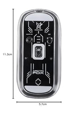 Arctic Fox Clearview Transparent Wireless and Bluetooth Rechargeable Mouse, USB Receiver,LED Battery Magic Silm for Office/PC/Mac/Laptop/Apple/ipad(Black)