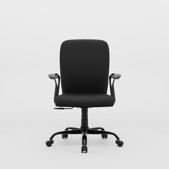 Green Soul Seoul X Office Chair, Mid Back Fabric Ergonomic Home Office Desk Chair with Comfortable & Spacious Seat, Rocking-tilt Mechanism & Heavy Duty Metal Base (Black)