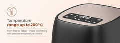 Crompton Ameo Edge 5L Digital Air Fryer, NutriGuard Technology, 10 Preset Menus, Interactive Digital Display, SilentPro Technology, Edge-to-Edge Design,1 Year Warranty (ACGAF-AMEO EDGE 5L)