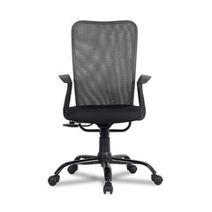 Green Soul Seoul X Office Chair, Mid Back Fabric Ergonomic Home Office Desk Chair with Comfortable & Spacious Seat, Rocking-tilt Mechanism & Heavy Duty Metal Base (Black)