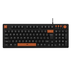 Ant Master 05 Wired USB Keyboard - Full-Size 104 Keys with Numeric Pad | Membrane Silent Typing, 1.3m Cable, Plug & Play | Ergonomic Office & Home Keyboard for PC, Laptop, Mac & Linux – Black