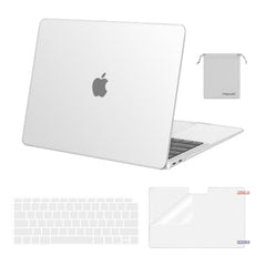 MOSISO Compatible with MacBook Air 13 inch Case 2021-2018 Release A2337 M1 A2179 A1932, Plastic Hard Shell&Keyboard Cover&Screen Film&Storage Bag for MacBook Air 13.3 inch Case, Deep Teal