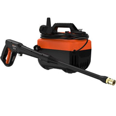 BLACK+DECKER BEPW1600 1300W 1600 PSI 110 Bar Pressure Washer for Car, Bike, Home & Garden Cleaning Use with Multiple Accessories Included, 1 Year Warranty, Orange & Black