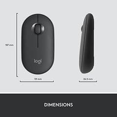 Logitech MK470 Slim Wireless Keyboard and Mouse Combo - Modern Compact Layout, Ultra Quiet, 2.4 GHz USB Receiver, Plug n' Play Connectivity, Compatible with Windows - Graphite