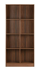 DeckUp Meritus-L 3-Shelf Engineered Wood Book Shelf and Display Unit (Walnut, Matte Finish)