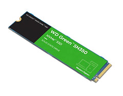 Western Digital WD Green SN350 NVMe 250GB, Upto 2400MB/s, 3 Y Warranty, PCIe Gen 3 NVMe M.2 (2280), Internal Solid State Drive (SSD) (WDS250G2G0C), Green
