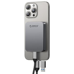 ORICO 256GB Magnetic Portable SSD, 4K 120 fps ProRes HDR Record and Store, USB3.2 Gen1 Up to 460MB/s, USB C&A 2 in 1 Cable, External SSD Compatible with iPhone 16 Pro Max, Tablet, Computer - K5PLUS
