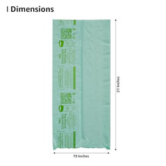 Presto! Amazon Brand - 100% Compostable Garbage Bags | Medium (M) | 45 Counts | 15 Bags X 3 Packs | 19 x 21 Inches | Strong and Durable | For Dry and Wet Waste, Green