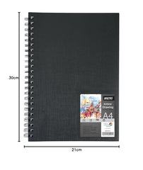 Brustro Artists Sketch Book Wiro Bound, A5 Size (5.8x8.3 inches), Landscape, 116 Pages, 160 GSM (Acid Free) | Ideal for Sketching,Shading,Drawing with Pencil,Charcoal,Graphite