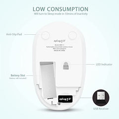 eplug it Wireless Mouse WM111, 2.4G Noiseless Mouse with USB Nano Receiver Portable Computer Mouse for PC, Laptop & Tablet | Green
