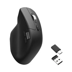 Keychron M6 Silent Wireless Gaming Mouse, 1000Hz Polling, Bluetooth 5.3/2.4GHz/Wired, PixArt 3311 Optical Sensor up to 12,000 DPI, Lightweight 3.03 oz(86g), Programmable, for Windows/Mac/Linux – Black