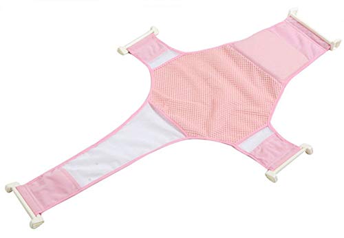 SYGA New Baby Bathtub Mesh Seat Support Sling Net Infant Bath Blue Tub Hammock(Pink)