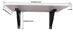 Madhuran Engineered Wood Wall Mounted Study Office Laptops Foldeable Table Desk (Finish Teak) / uses Home Dining Kitchen Living Room Organizer Storage Foldable Shelf