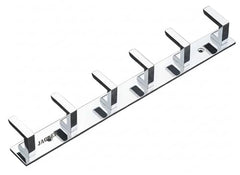 JAGGER JAG334 Wall Mounted Stainless Steel Wall Hooks for Hanging Cloth/Towel Hangers/Door Hangers/Hook Rail/Bthroom Hanger [ Combo Pack of 2 ] (Black, 6 PIN Hook)