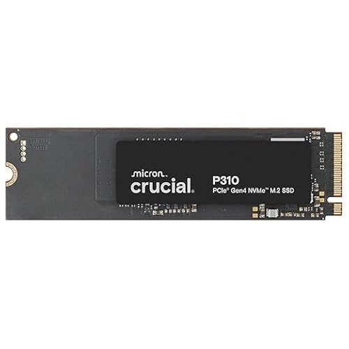 Crucial P310 1TB 2280 PCIe Gen4 3D NAND NVMe M.2 SSD – Up to 7,100 MB/s – Shift up to Gen4 – Internal Solid State Drive (PC) – CT1000P310SSD801