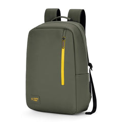 Nasher Miles Madison Passenger Workpack 22 Liters Water Resistant, Padded, Premium Reversed Polyester Black Yellow Laptop Backpack | USB charging| Unisex | Ideal For Office (Black & Yellow)