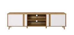DeckUp Haven TV Unit (Wotan Oak & White, Matte Finish)
