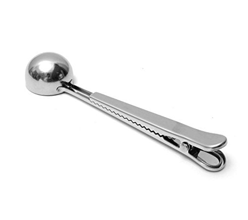 SYGA Stainless Steel Coffee Scoop Measuring Spoon and Coffee Bag Clip
