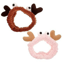 MOMISY Elastic Women's Lovely Hair Band Wash Face Spa Headband-Washable Facial Band Makeup Wrap Headbands Fits All Head Sizes (Elk Brown)