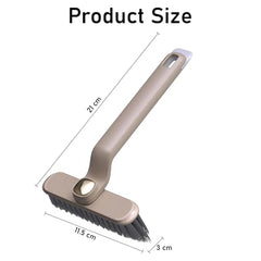 MOMISY 360° Rotating Gap Cleaning Brush, Hard Bristle Crevice Brush for Corners, Multi-Function Cleaning Tool (Brown)