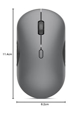Lenovo 700 Multi-Device Wireless Silent Mouse, Bluetooth 5.3 or USB-A 2.4Ghz, Upto 5million Button clicks, 4000 DPI, Soft Touch Grip, Programmable Buttons, Dynamic Scroll Wheel, Seashell